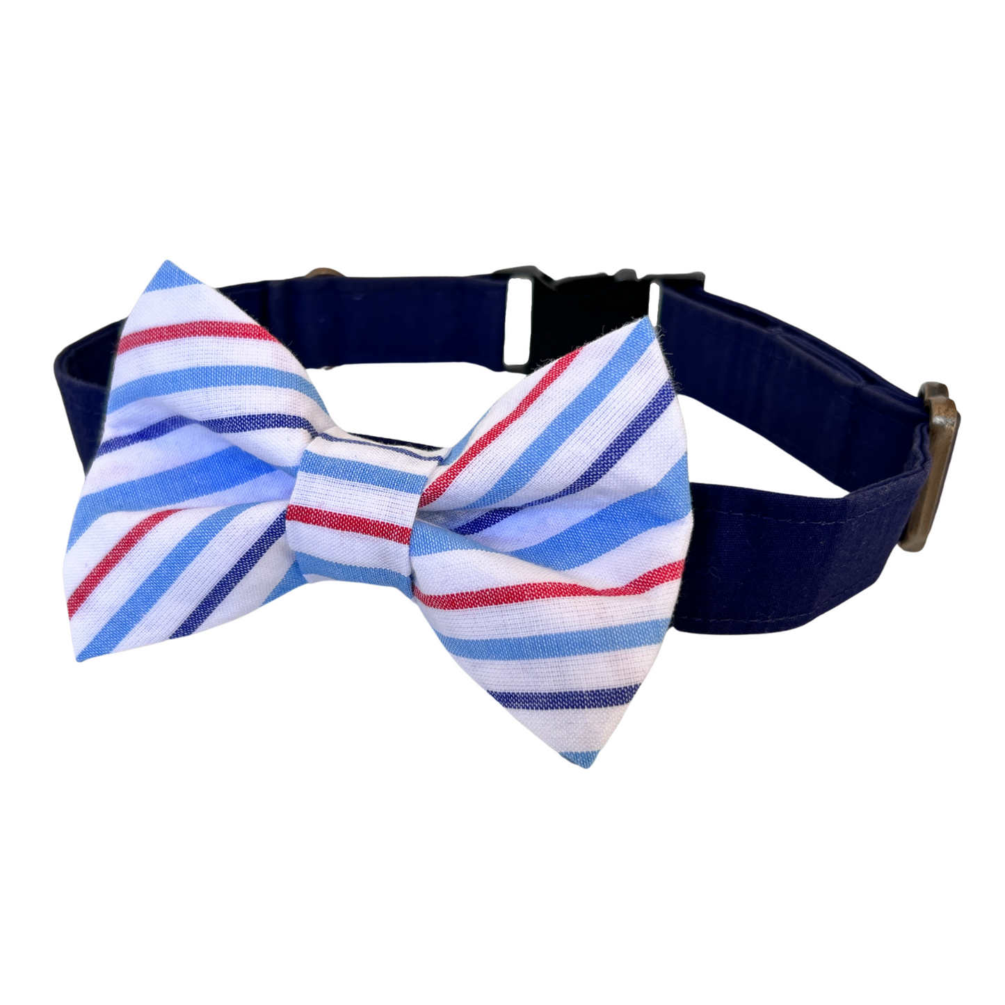 Patriotic Stripe Dog Bow Tie