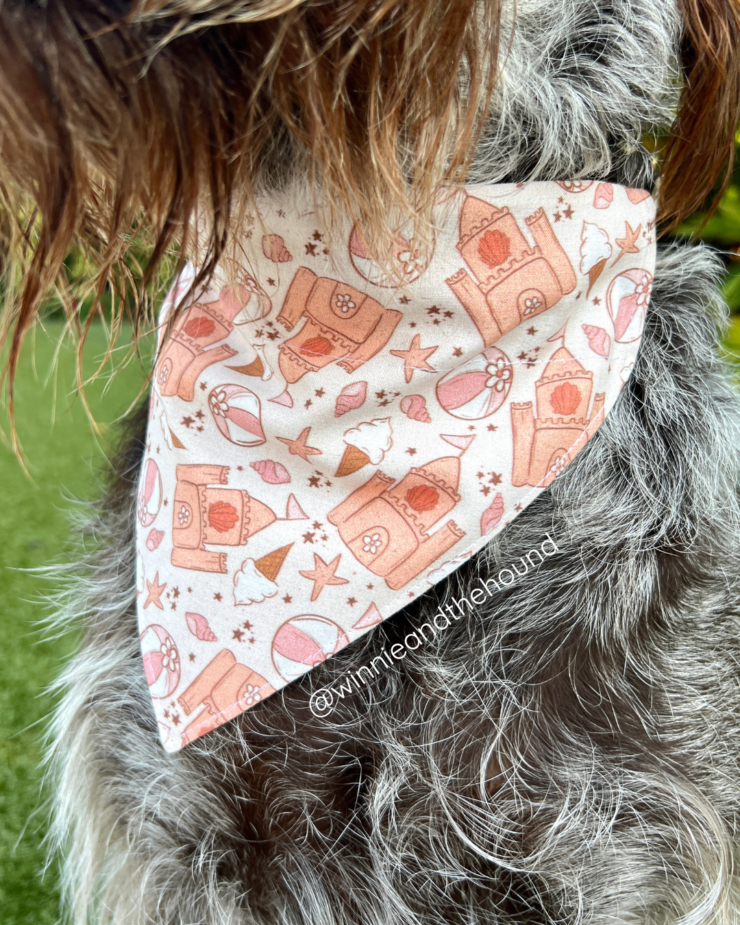 Sand Castle Over the Collar Dog Bandana