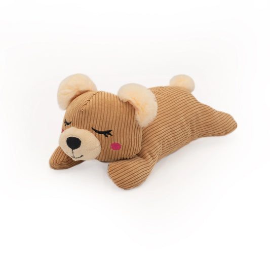 Silent Squeaker Bear Dog Toy