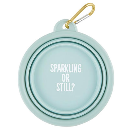 Sparking or Still? Collapsible Dog Bowl