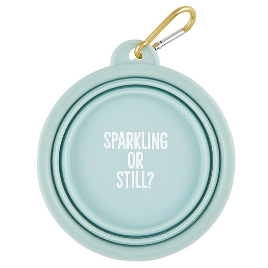 Sparking or Still? Collapsible Dog Bowl