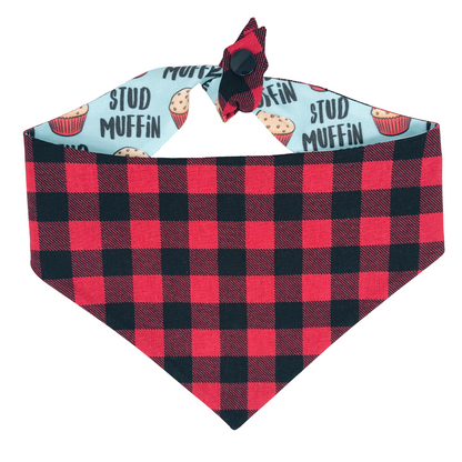 Stud Muffin Tie On Dog Bandana