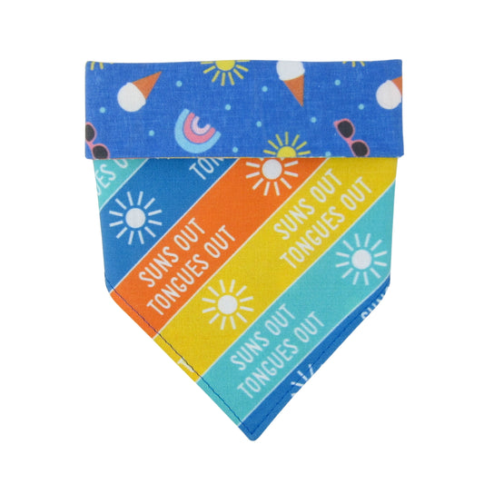 Suns Out Tongues Out Dog Bandana