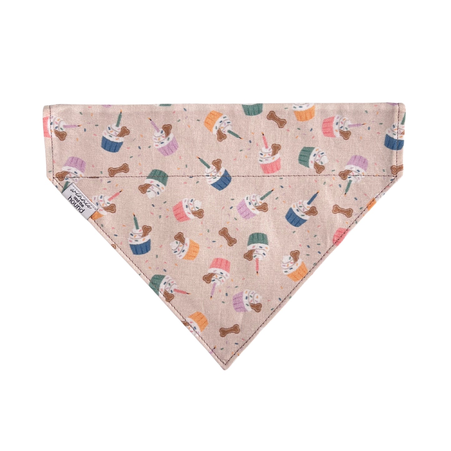 Tan Pupcake Over the Collar Dog Bandana