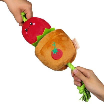 Tomato Treat-N-Tug Dog Toy