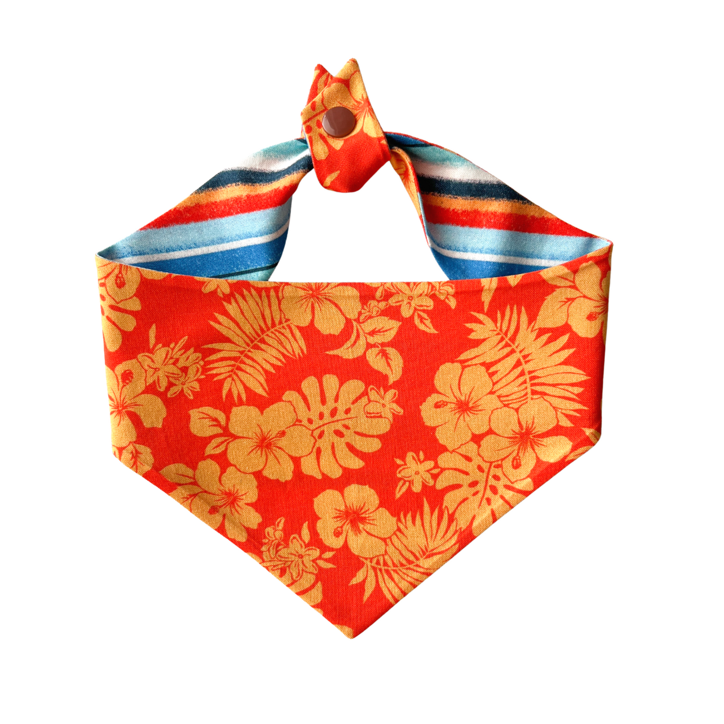 Tropical Hibiscus Tie On Dog Bandana