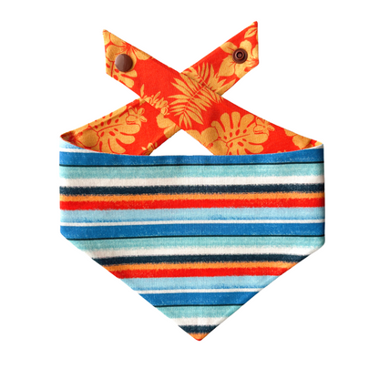 Tropical Hibiscus Tie On Dog Bandana