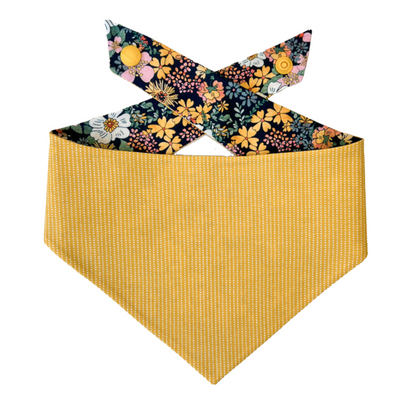 Floral Tie On Dog Bandana