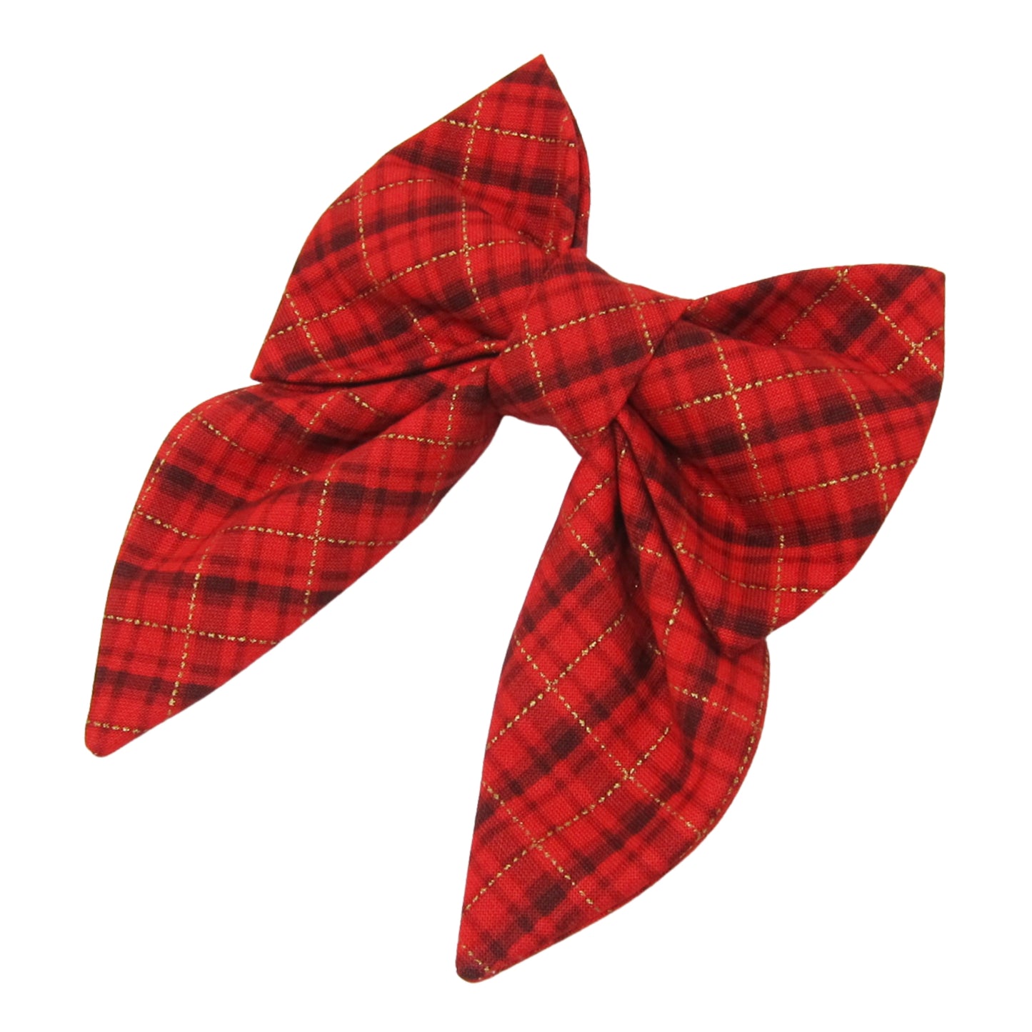 Gold Yuletide Plaid Lady Bow