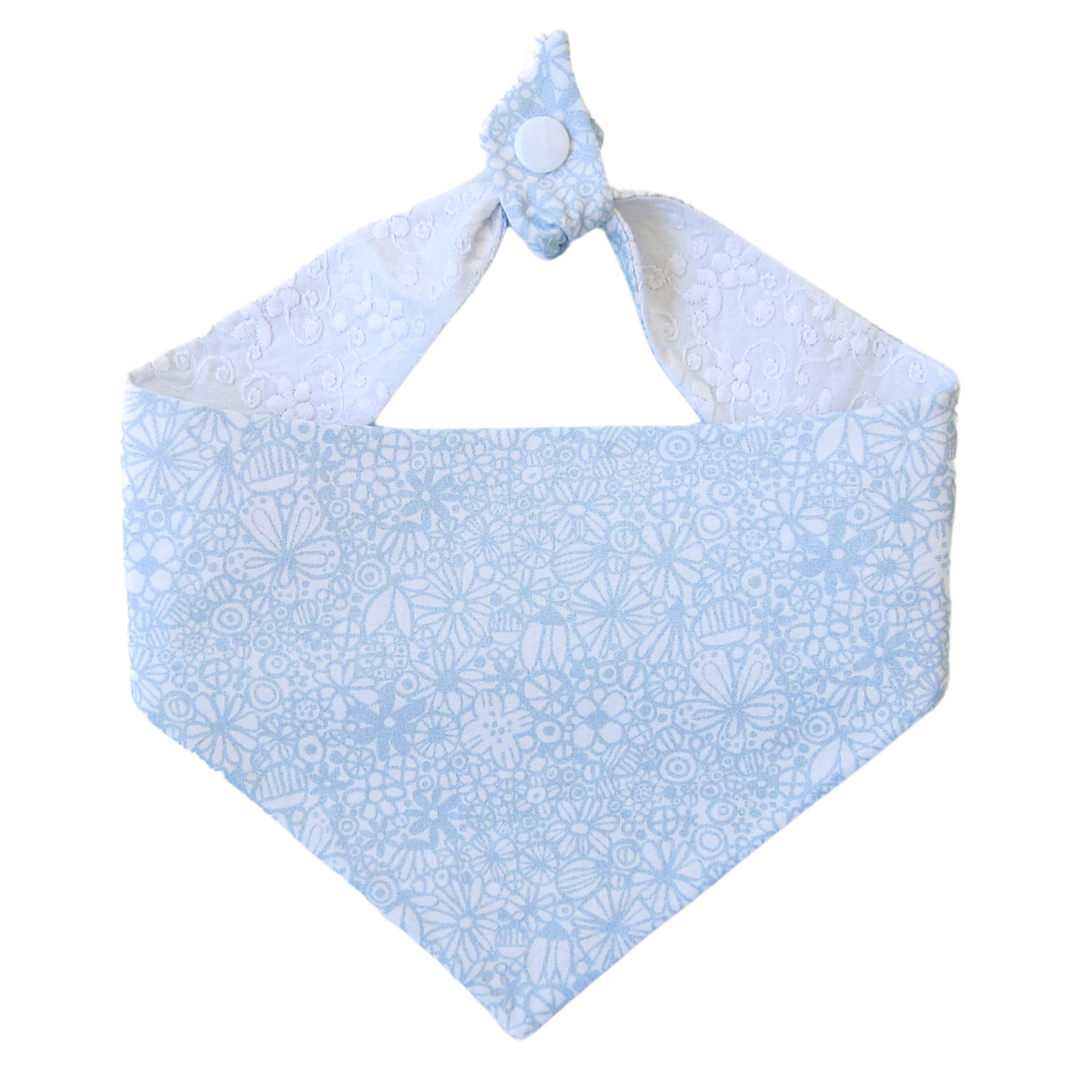 Floral Eyelet Tie On Dog Bandana