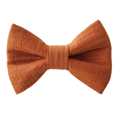 Gauze Dog Bow Tie - Brown
