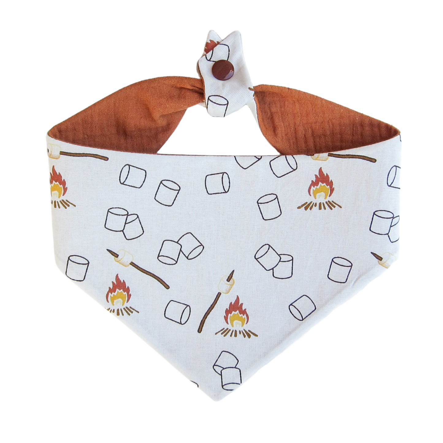 Campfire S'mores Tie On Dog Bandana