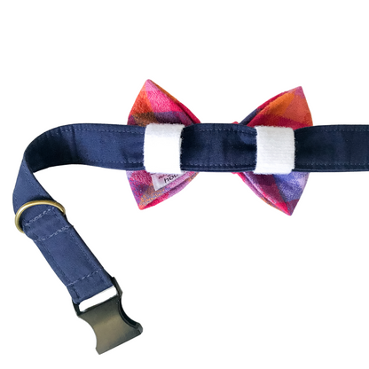 Jewel Box Flannel Dog Bow Tie