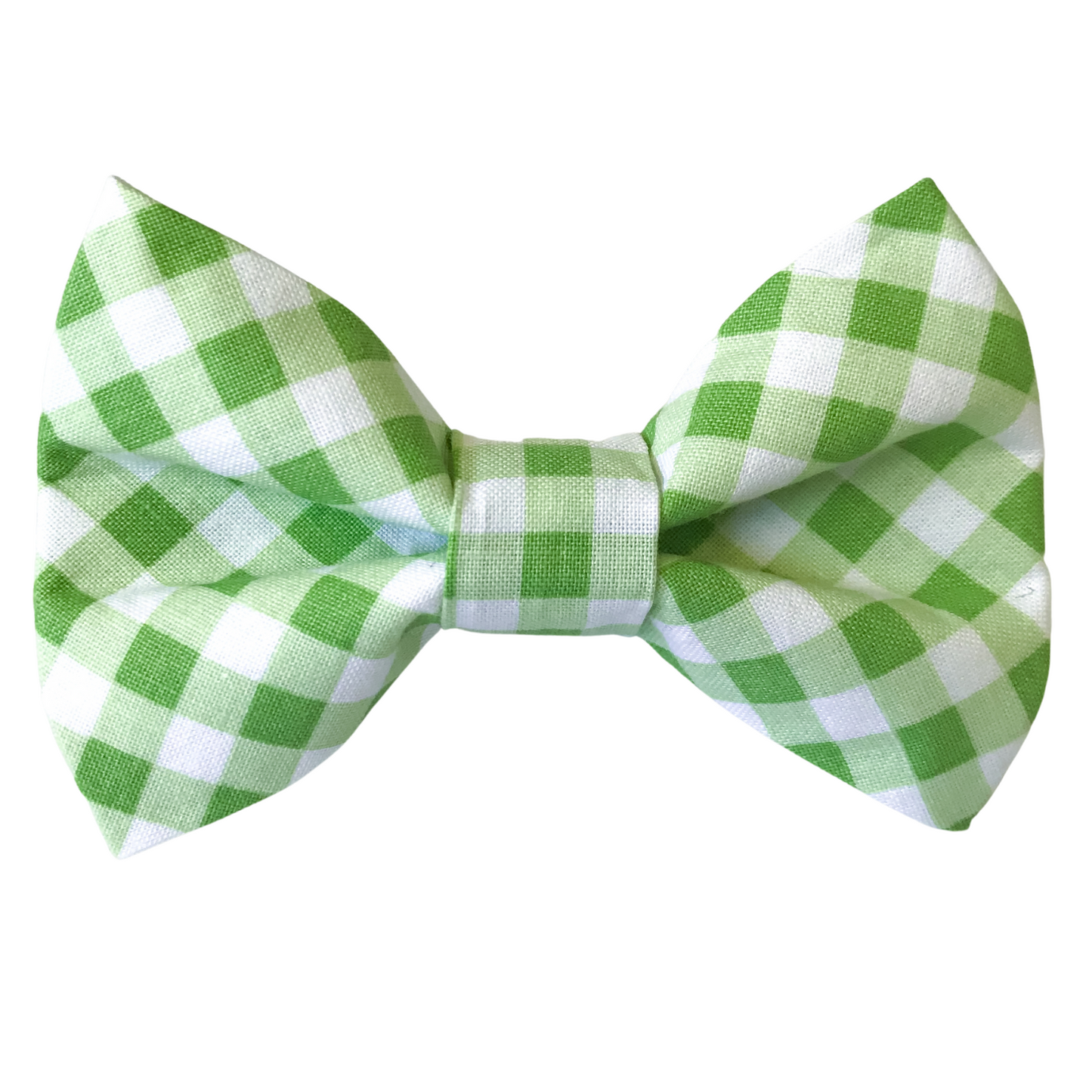 Green and White Plaid Dog Bow Tie