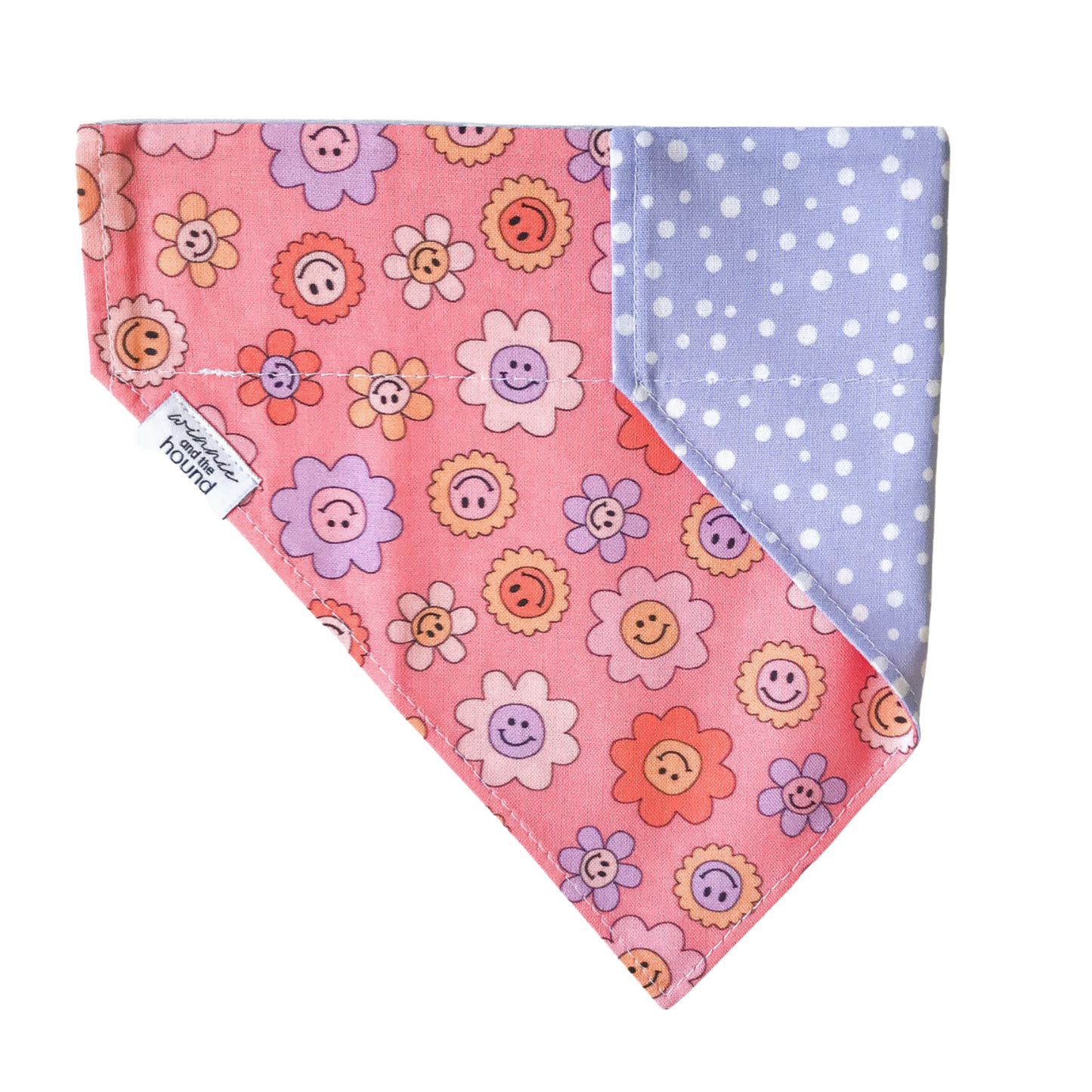 Happy Flowers Over the Collar Dog Bandana