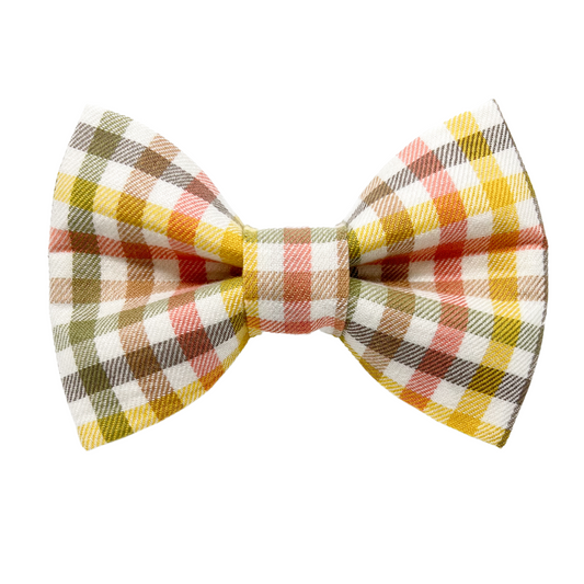 Harvest Check Dog Bow Tie