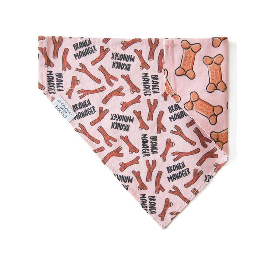 Pink Branch Manager Over the Collar Dog Bandana