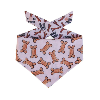 Pink Branch Manager Tie On Dog Bandana