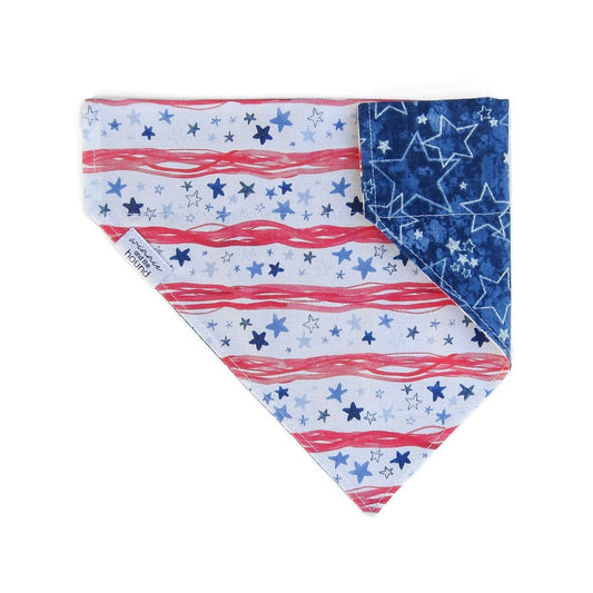 Patriotic Stripes Over the Collar Dog Bandana