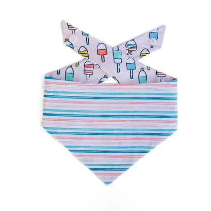 Nautical Pink Buoys Tie On Dog Bandana