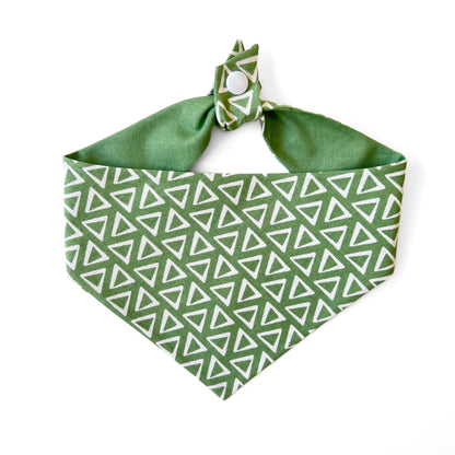 Boho Triangles Tie On Dog Bandana