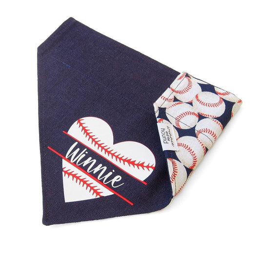 Baseball Over the Collar Dog Bandana