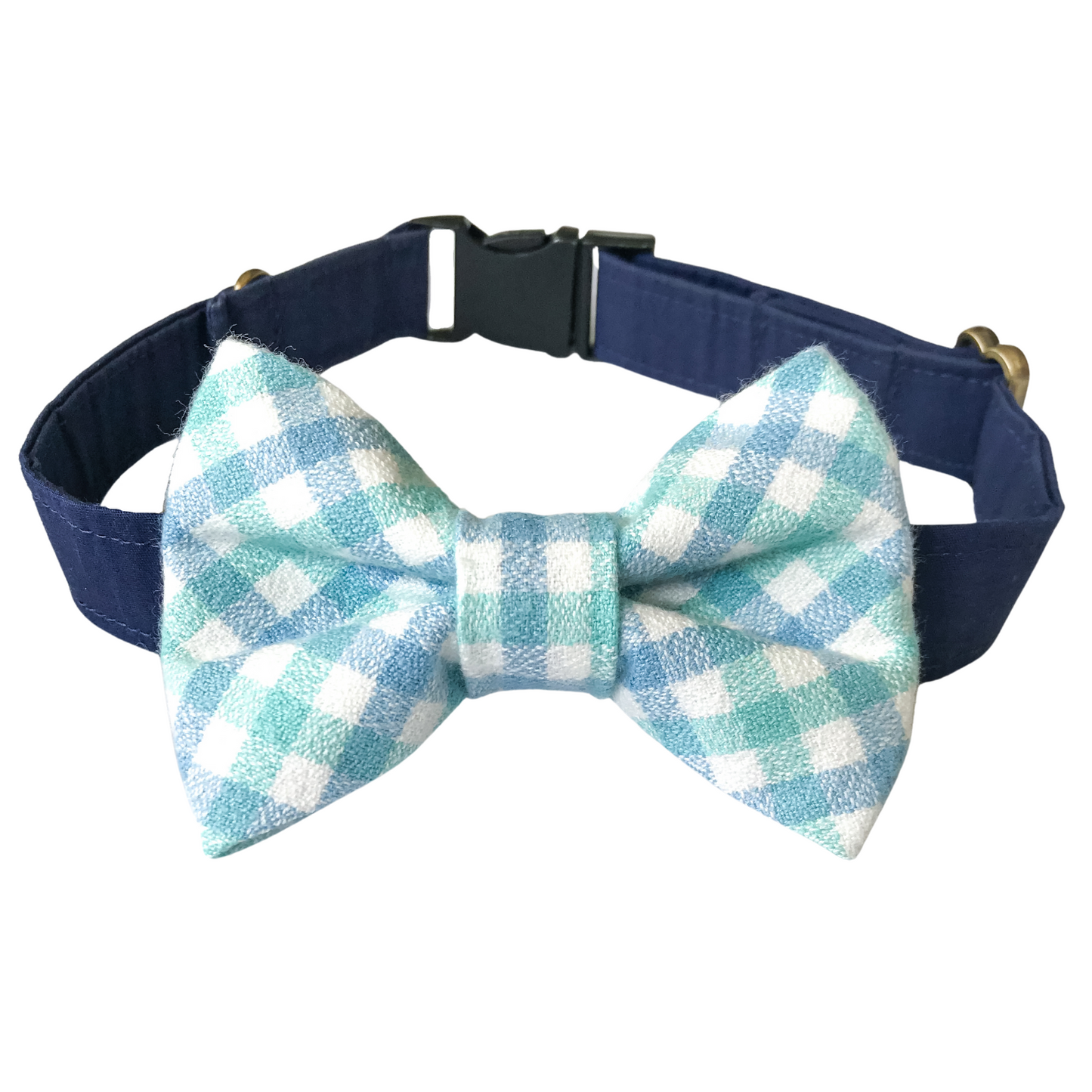 Sea Glass Flannel Dog Bow Tie