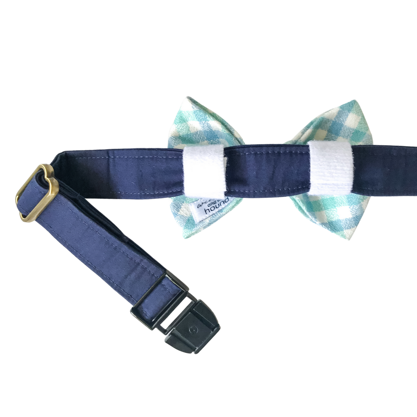 Sea Glass Flannel Dog Bow Tie