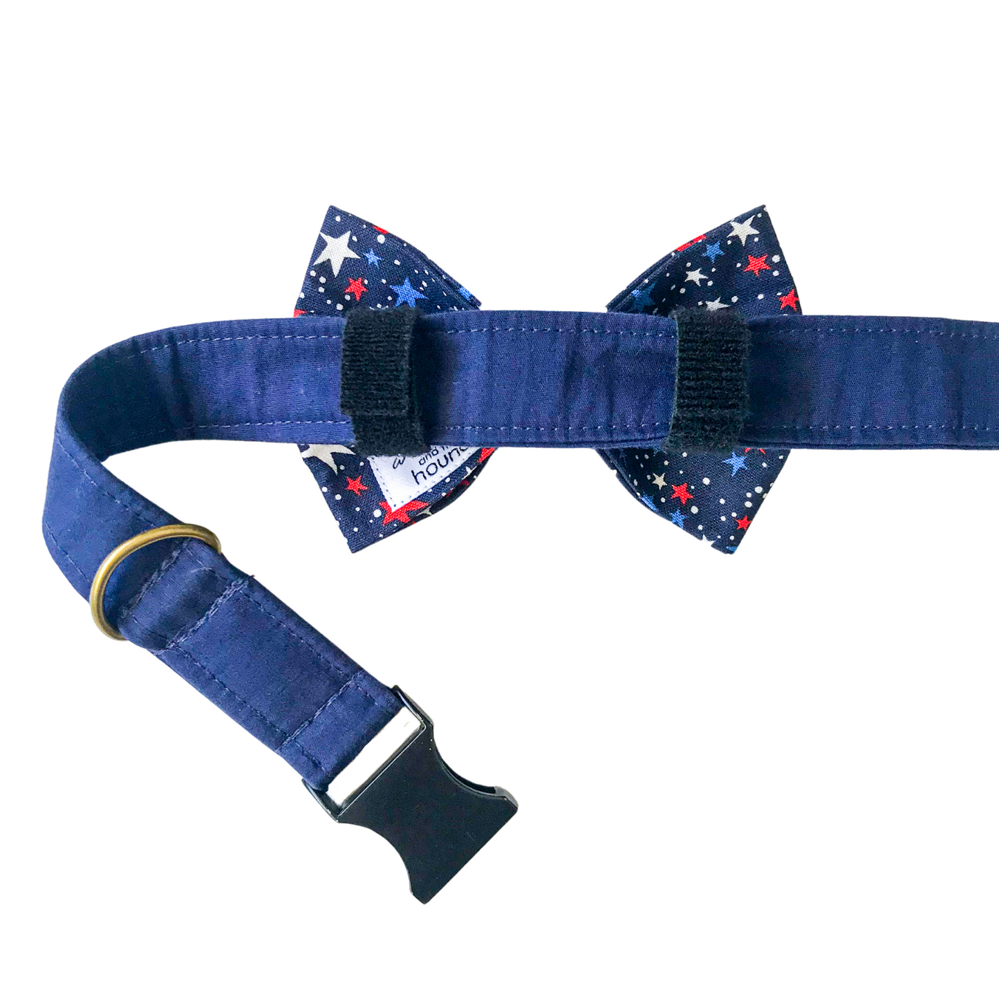 Patriotic Stars Dog Bow Tie