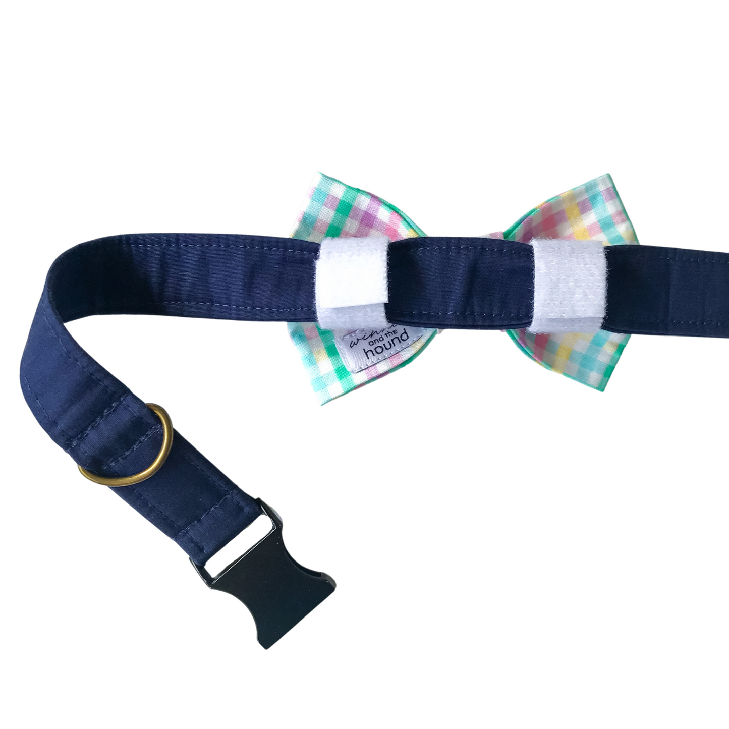 Pastel Plaid Dog Bow Tie