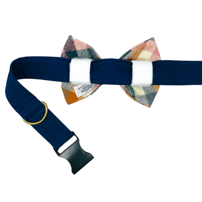 Nutmeg Flannel Dog Bow Tie