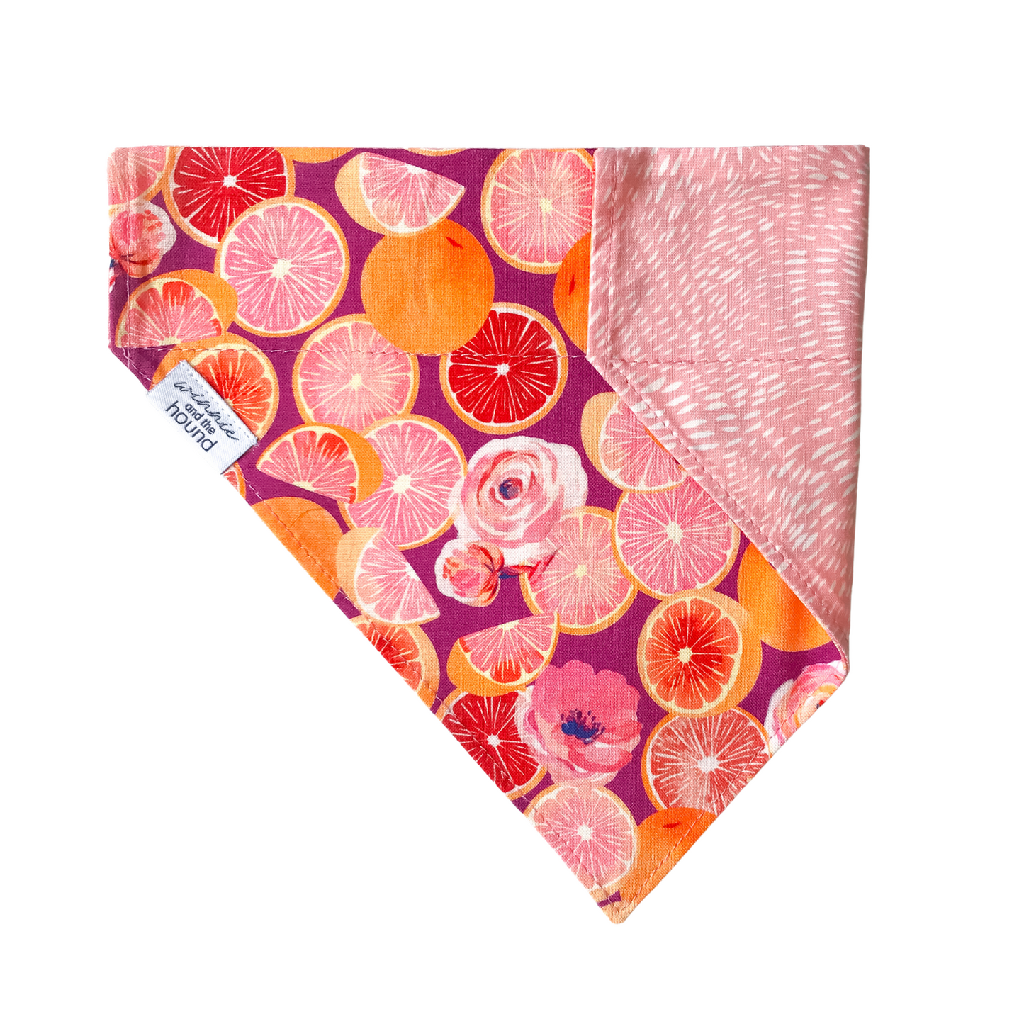 Pink Citrus Over the Collar Dog Bandana