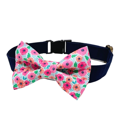 Spring Floral Dog Bow Tie