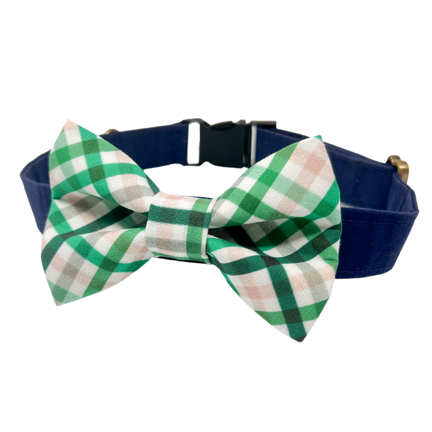 Spring Gingham Dog Bow Tie