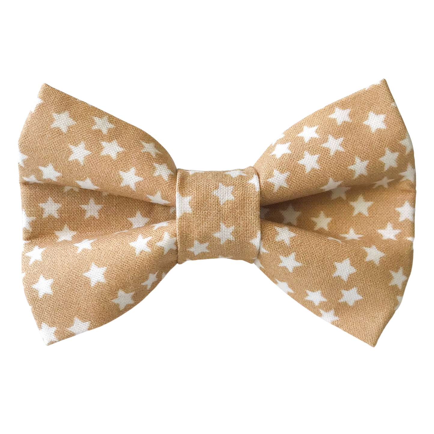 Tan Stars Dog Bow Tie