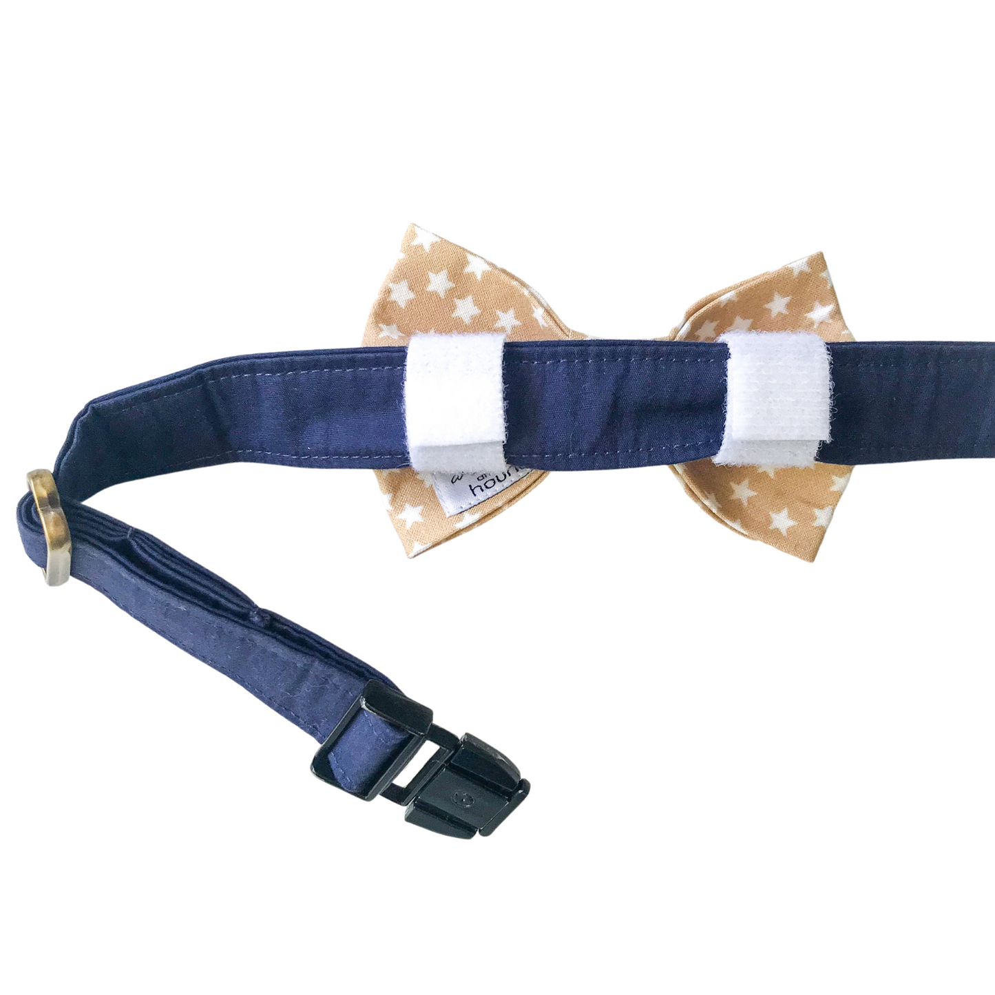 Tan Stars Dog Bow Tie