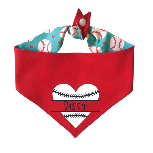 For the Love of the Game Tie On Dog Bandana